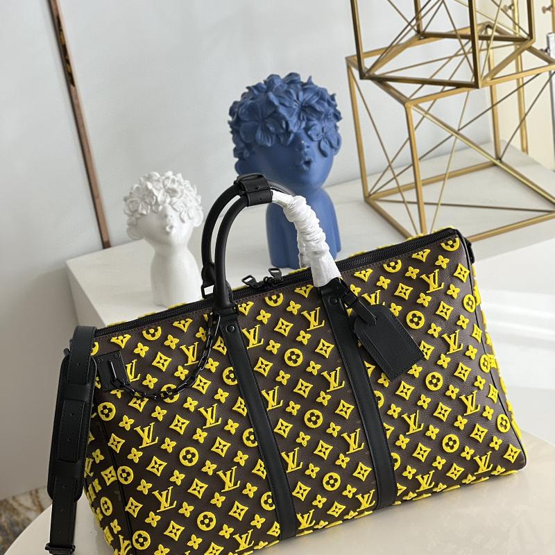 LV Backpacks and Travel Bags M45069 Flocking Travel Bag Yellow